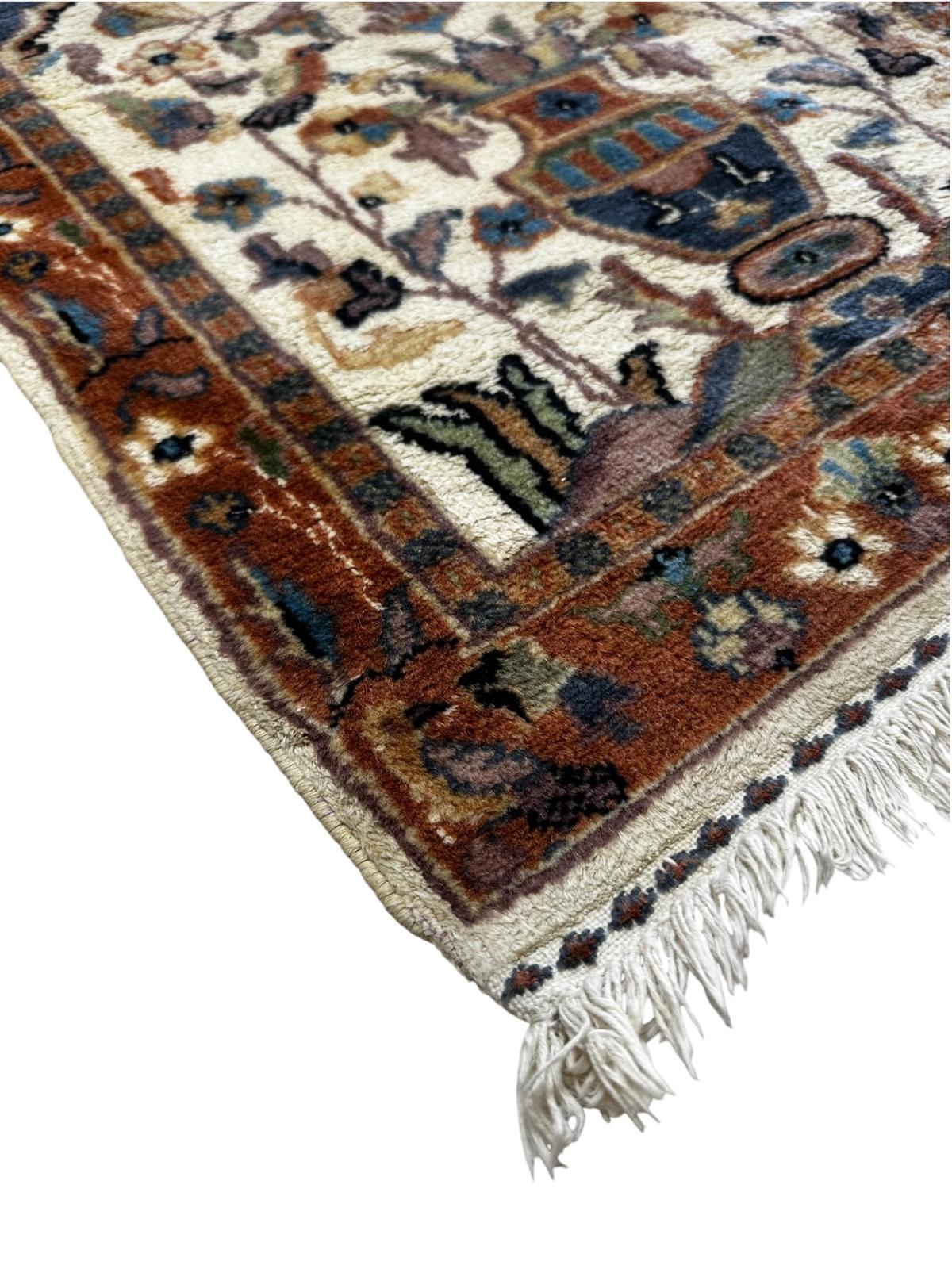 Tapis persan en laine et soie 100cm x 60cm