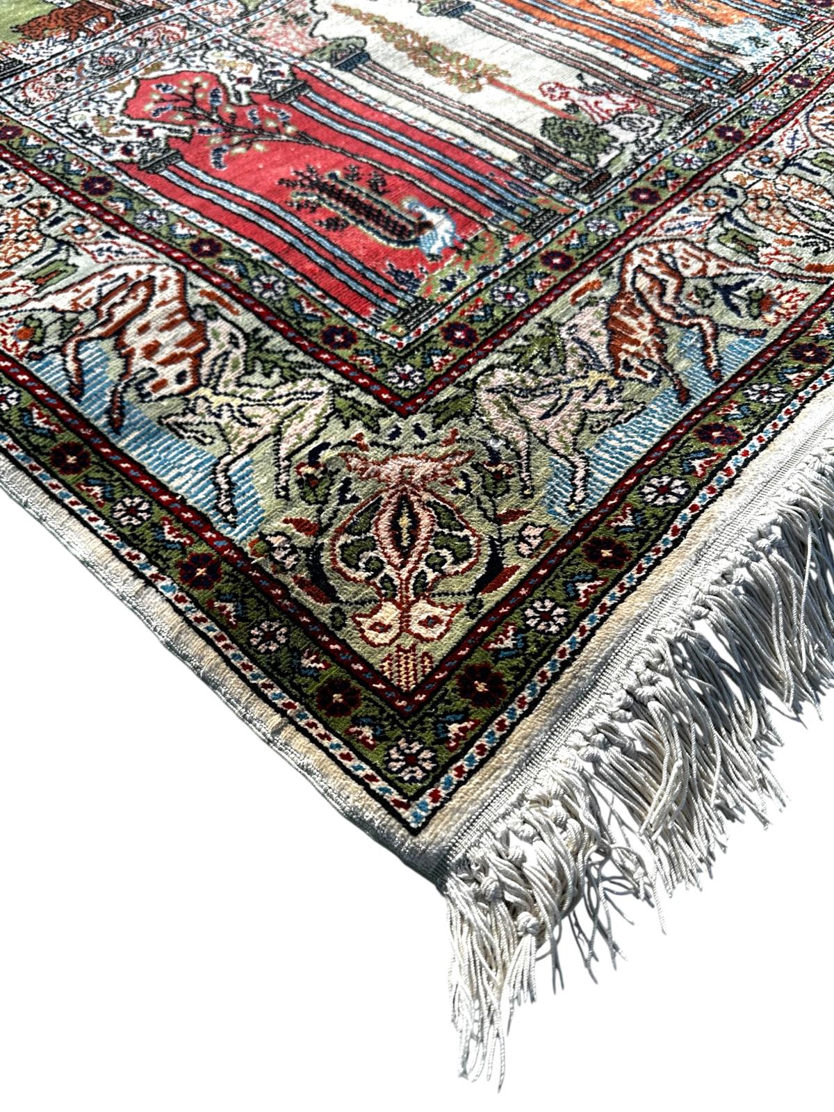 Tapis persan en soie 160cm x 90cm
