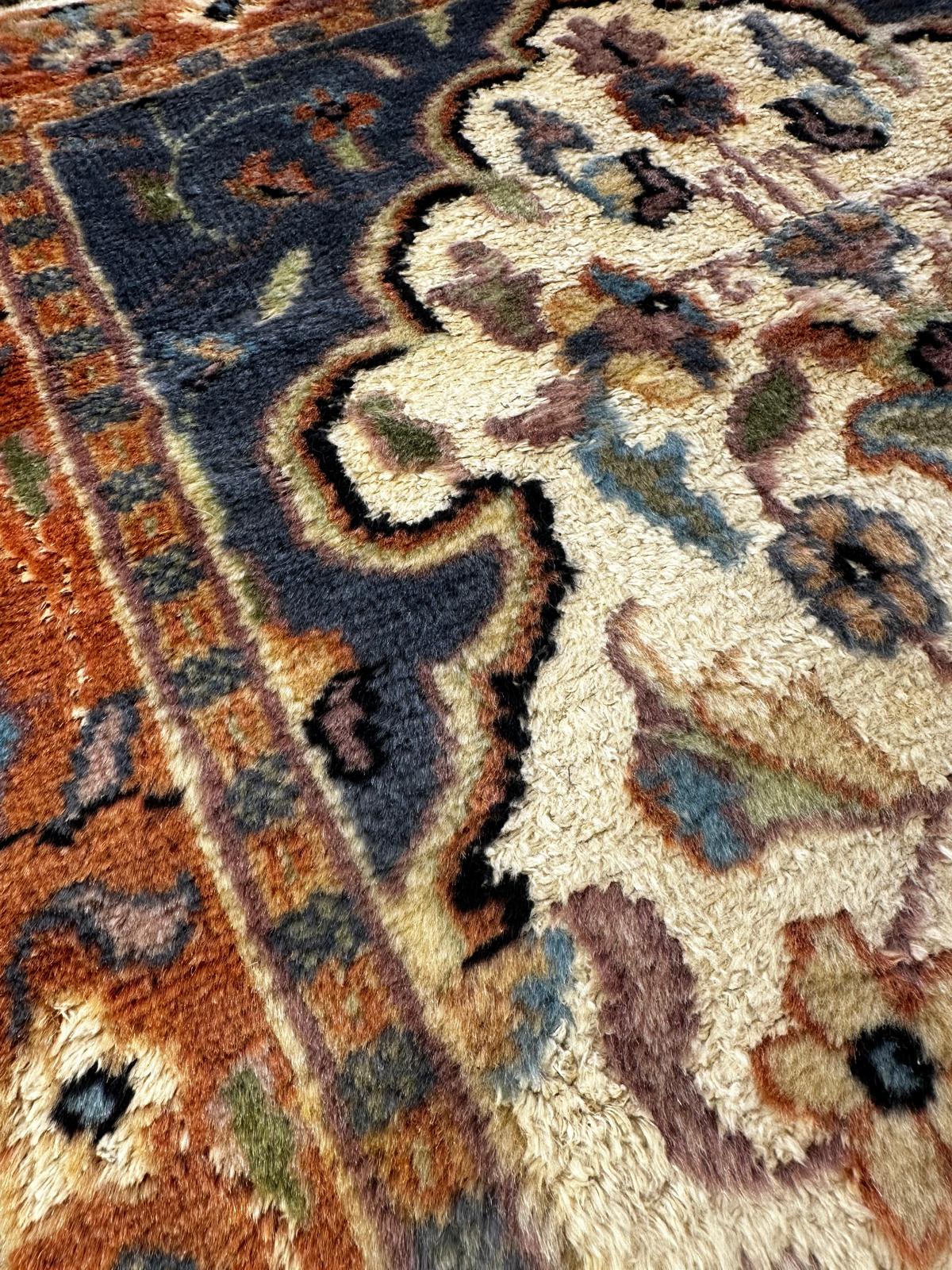 Tapis persan en laine et soie 100cm x 60cm