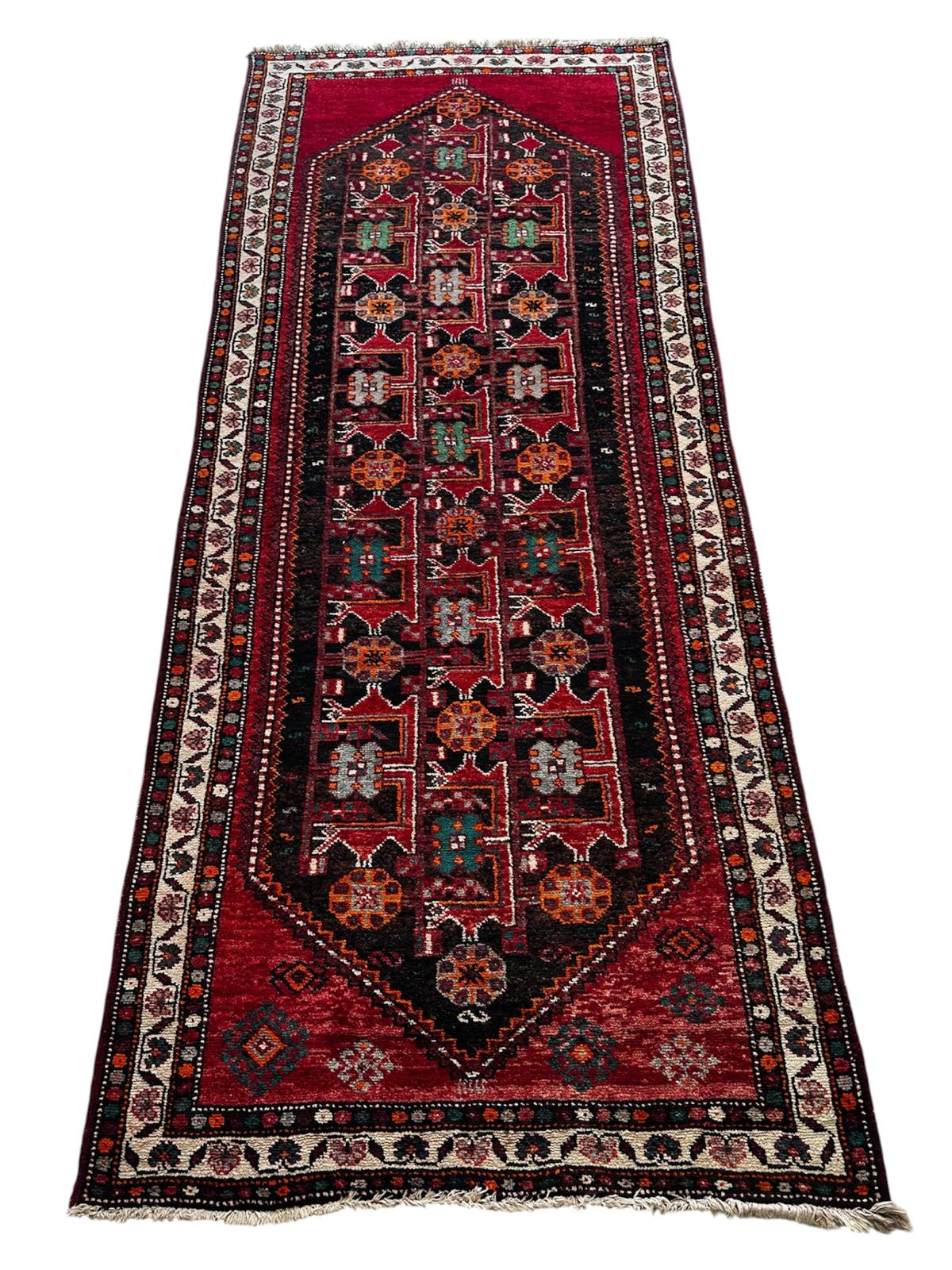 Tapis oriental de couloir fait main 280cm x 115cm