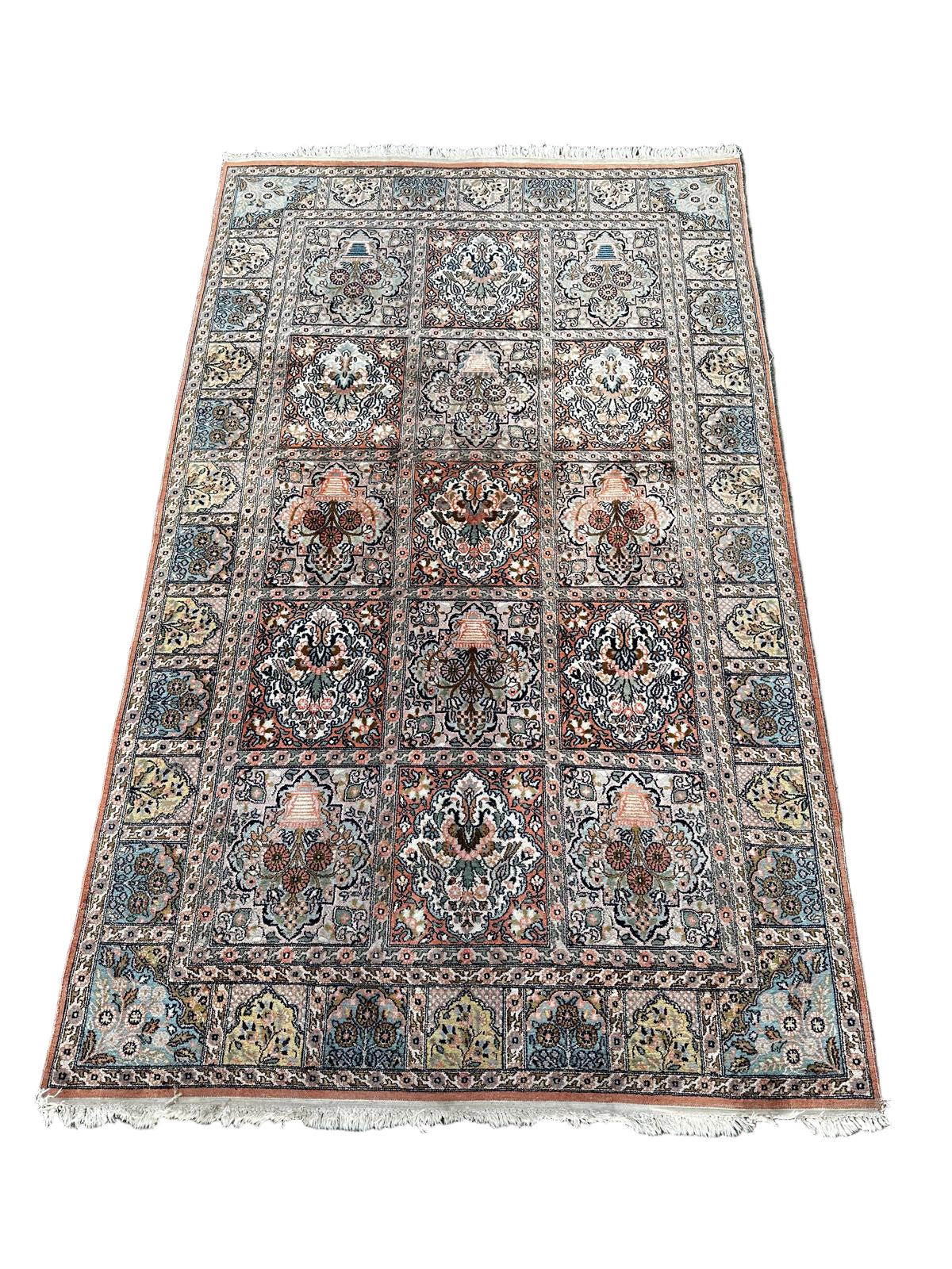 Tapis indien en soie 210cm x 120cm