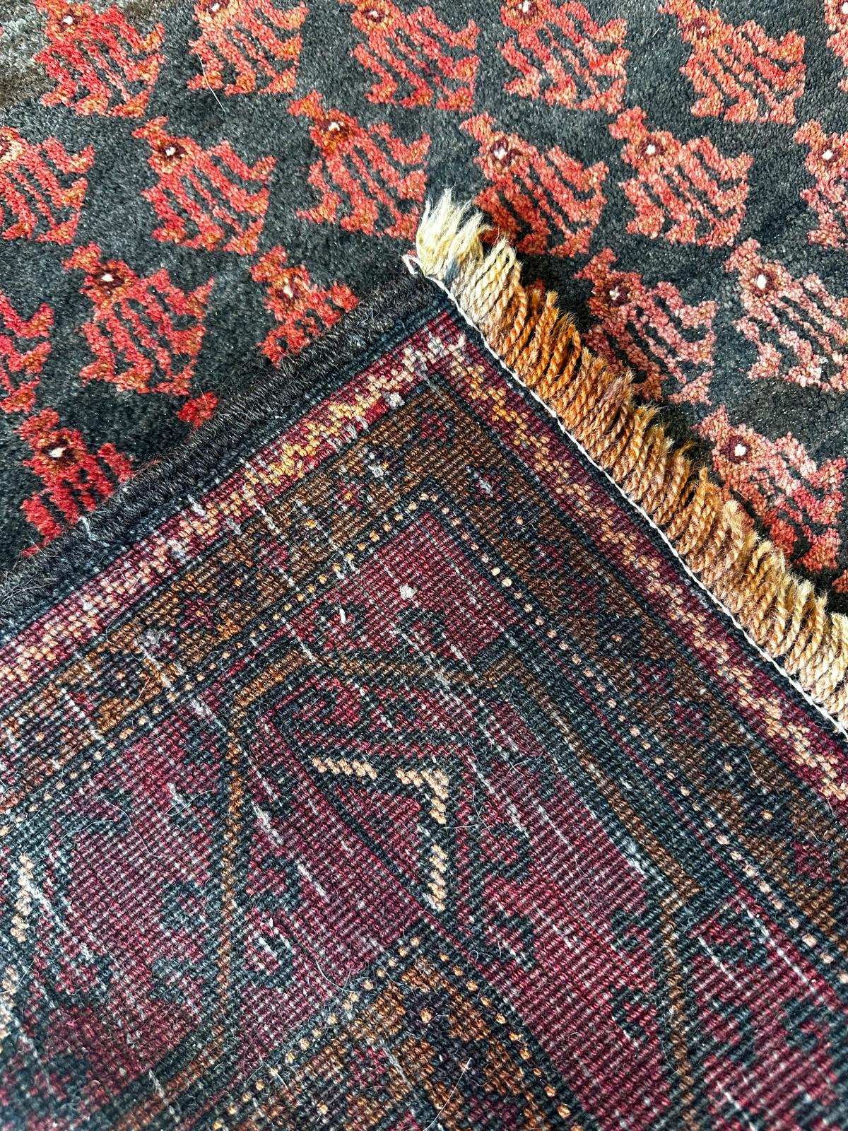 Tapis Afghan fait main 260cm x 117cm